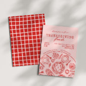 Handgezeichneter Erntedank Abendessen Scribble Ein Einladung