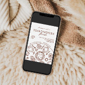 Handgezeichneter Erntedank Abendessen Scribble Ein Einladung