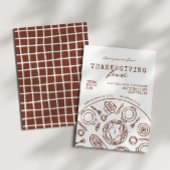 Handgezeichneter Erntedank Abendessen Scribble Ein Einladung