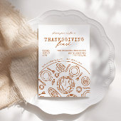 Handgezeichneter Erntedank Abendessen Scribble Ein Einladung