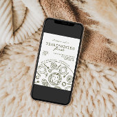 Handgezeichneter Erntedank Abendessen Scribble Ein Einladung