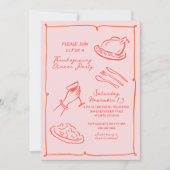 Handgezeichneter Erntedank - Einladung (Vorderseite)