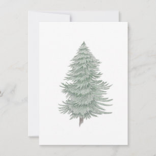 Handgezeichneter Evergreen Tree 2 Mitteilungskarte