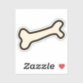 Handgezeichneter Farbknochen, kundenspezifisch ges Aufkleber (Blatt)