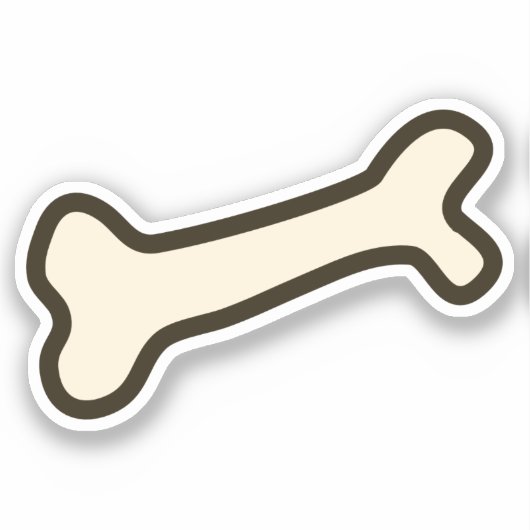 Handgezeichneter Farbknochen, kundenspezifisch ges Aufkleber (Vorderseite)