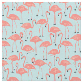 Handgezeichneter Flamingo | Tropisches Nähen & Qui Stoff