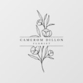 Handgezeichneter Florist Blume Shop Business Fensteraufkleber (Blatt)