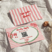 Handgezeichneter, fragwürdiger QR-Code RSVP Karte