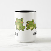 Handgezeichneter Frosch Benutzerdefiniert Süß Tasse (Zentrum)