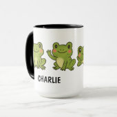 Handgezeichneter Frosch Benutzerdefiniert Süß Tasse (Vorderseite Links)