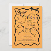 Handgezeichneter Geist Geburtstagsparty Einladung (Vorderseite)