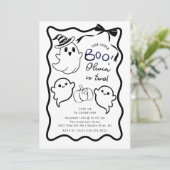 Handgezeichneter Geist Geburtstagsparty Einladung (Stehend Vorderseite)