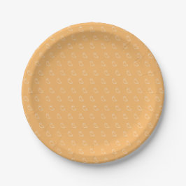 Handgezeichneter Geist Orange Papierplatte Pappteller