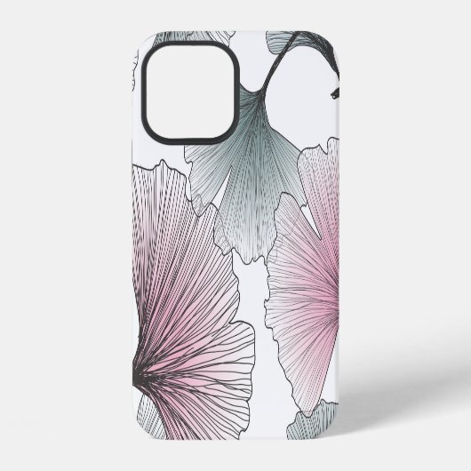 Handgezeichneter Gingko biloba. iPhone Hülle (Rückseite)