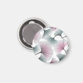 Handgezeichneter Gingko biloba. Magnet (Vorderseite/Rückseite)