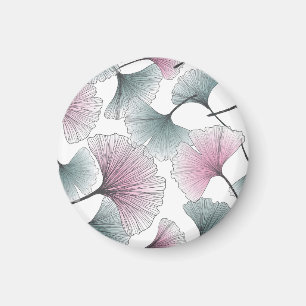 Handgezeichneter Gingko biloba. Magnet