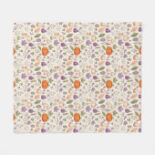 Handgezeichneter Gravurstil Herbstgemüse Fleecedecke (Vorderseite (Horizontal))