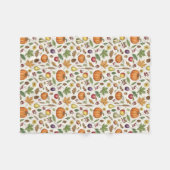Handgezeichneter Gravurstil Herbstgemüse Fleecedecke (Vorderseite (Horizontal))