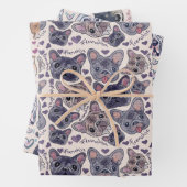 Handgezeichneter großer Däne, französischer Bulldo Geschenkpapier Set (Beispiel)