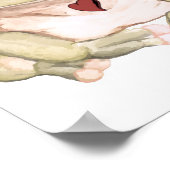 Handgezeichneter grüner Laubfrosch Poster (Ecke)