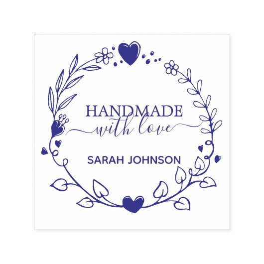 Handgezeichneter Grünkranz Permastempel (Design)