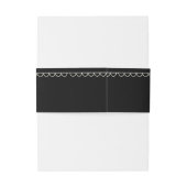 Handgezeichneter Gürtel beugt Schwarz und Weiß Ein Einladungsbanderole (Rückseitenbeispiel)