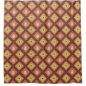Handgezeichneter Herbst-Diamant-Muster-Duschvorhan Duschvorhang (Vorderseite)