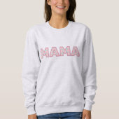 Handgezeichneter Hibiskus Mama Sweatshirt (Vorderseite)