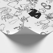 handgezeichneter Hochzeitsantrag Verlobung Geschenkpapier (Ecke)