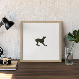 Handgezeichneter Hund Silhouette Leinwand