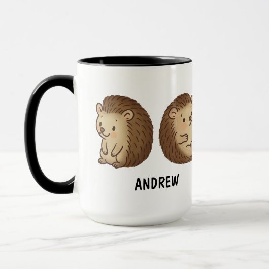 Handgezeichneter Igel Benutzerdefiniert Süß Tasse (Links)