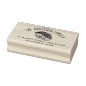 Handgezeichneter Igel | Individuelle Name und Rück Gummistempel (Stempel)