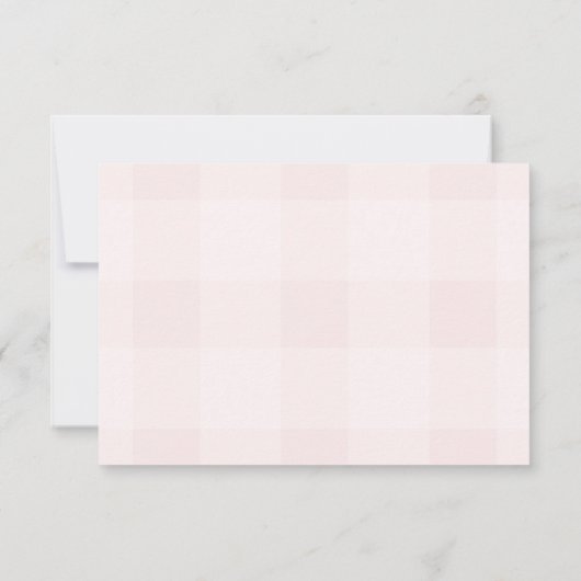 Handgezeichneter Illustriert rosa Karierter Abschl Dankeskarte (Rückseite)