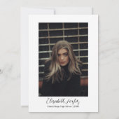 Handgezeichneter illustrierter Foto Abschluss Einl Einladung (Rückseite)