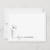 Handgezeichneter, individueller Blumenausweis Mitteilungskarte (Vorderseite)