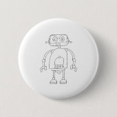 Handgezeichneter intelligenter Roboter Zeichnend Button (Vorderseite)
