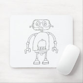 Handgezeichneter intelligenter Roboter Zeichnend Mousepad (Mit Mouse)