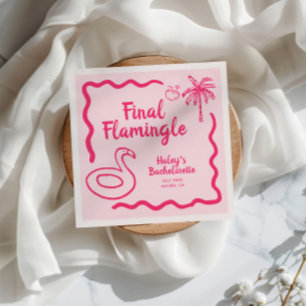 Handgezeichneter Junggesellinnenabschied Final Fla Serviette