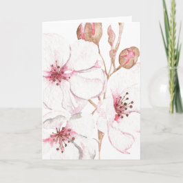 Handgezeichneter Kirschblossom (Leere) Karte