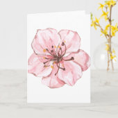 Handgezeichneter Kirschblossom (Leere) Karte (Gelbe Blume)