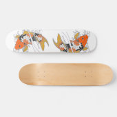Handgezeichneter Koi-Skateboard Skateboard (Horizontal)