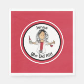 Handgezeichneter Krankenpfleger Abschluss Napkins Serviette (Vorderseite)