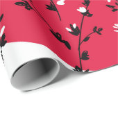 Handgezeichneter Kranvogel, Graphic Illustration v Geschenkpapier (Rolleneckpunkt)