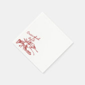 Handgezeichneter Krautfisch Party Napkins Serviette (Ecke)