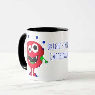 Handgezeichneter lächelnder roter Cartoon-Monster Tasse