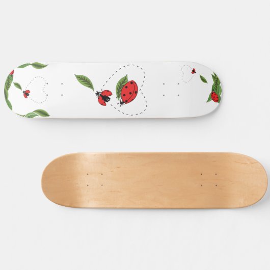 Handgezeichneter Lady-Bug Skateboard (Horizontal)