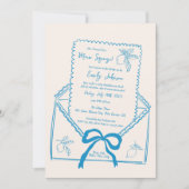 Handgezeichneter Lemon Mittelmeer-Junggeselinnen-A Einladung (Vorderseite)