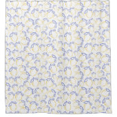 Handgezeichneter Lemon Muster Duschvorhang (Vorderseite)