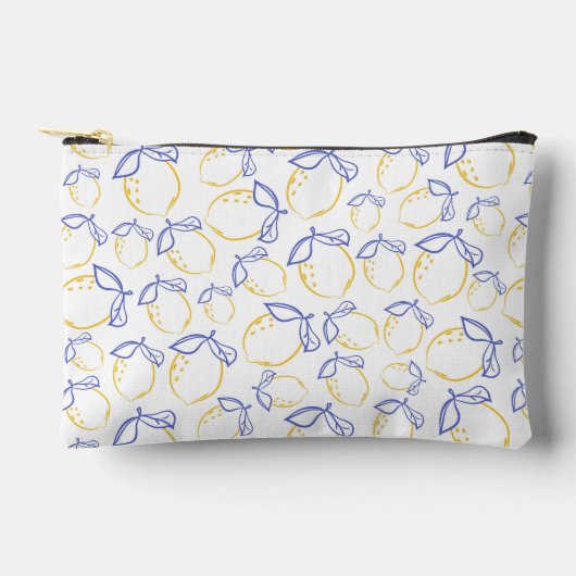 Handgezeichneter Lemon Muster Zubehör Pouch Zubehörtasche (Vorderseite)