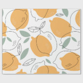 Handgezeichneter Lemonenhintergrund. Nahtloses Mus Geschenkpapier (Flach)